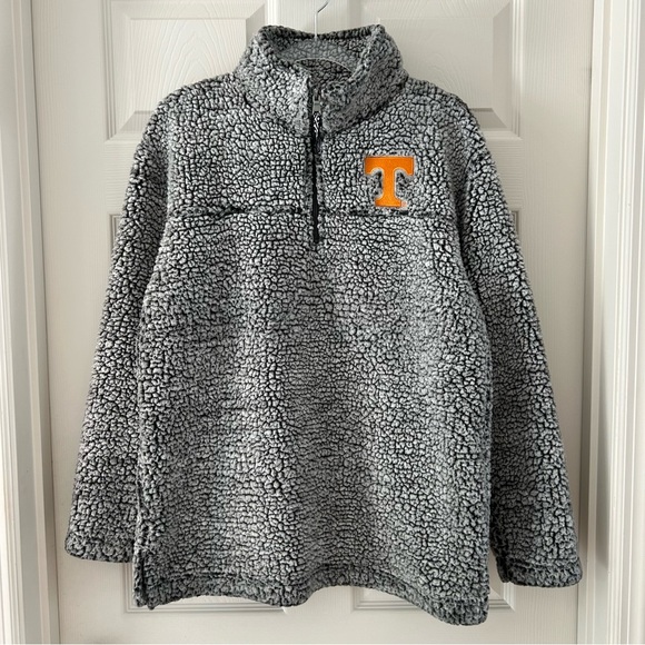 Gray Tennessee Volunteers Sherpa Quarter-Zip Pullover Jacket - Picture 1 of 10